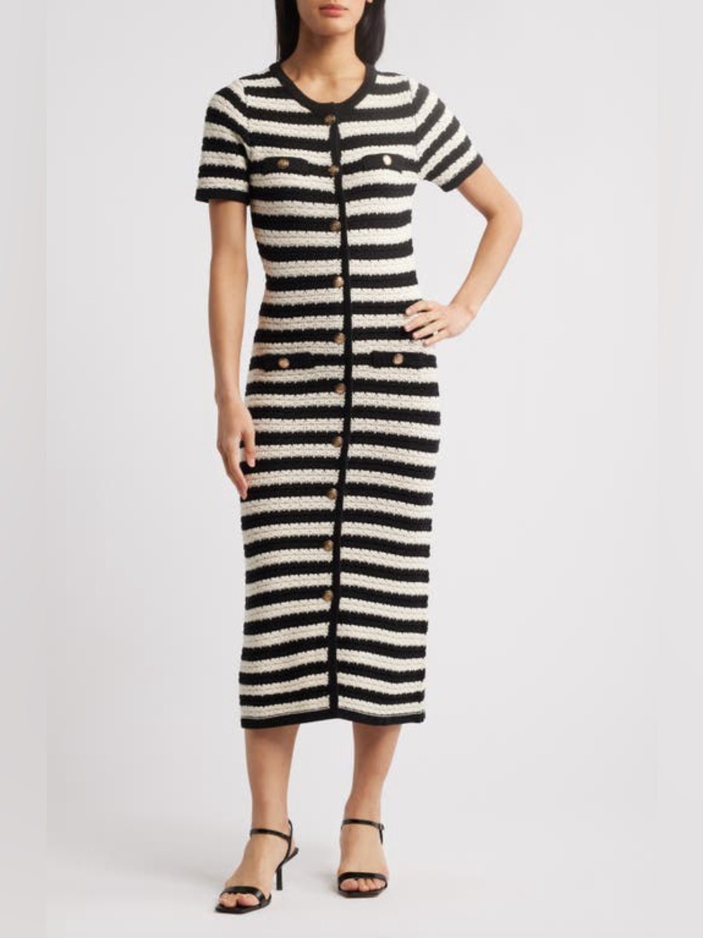 ZOE AND CLAIRE Stripe Midi Sweater Dress NWT